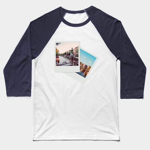 Amsterdam Polaroid Baseball T-Shirt by HRDTSN